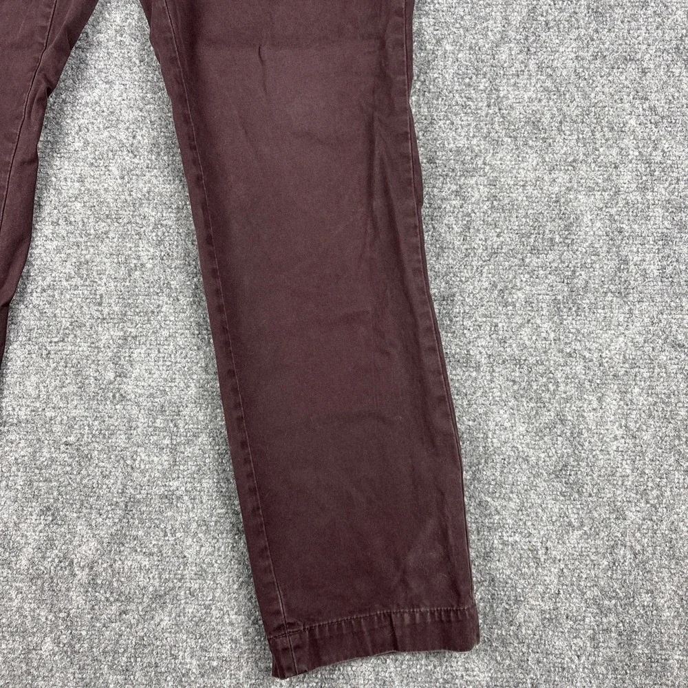 Banana Republic Fulton Chino Pants Men's 34x32 Muted Plum 100% Cotton Slim Fit